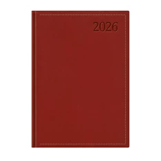 Kalendart Traditional 2026 T020 B5 napi beosztású bordó határidőnapló