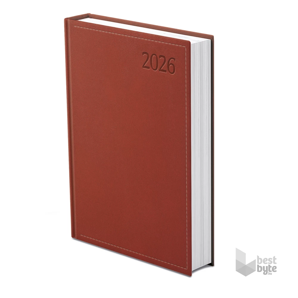 Kalendart Traditional 2026 T020 B5 napi beosztású bordó határidőnapló