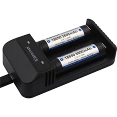 KeepPower Li-ion 2x14500/16340/CR123/18650/32650 LCD akku töltő