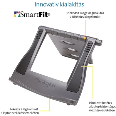 Kensington SmartFit® Easy Riser™ állítható magasságú notebook állvány, szürke