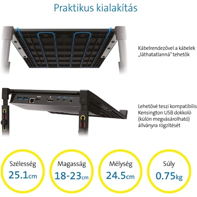 Kensington SmartFit® állítható magasságú notebook állvány