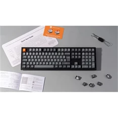 Keychron K10M-H3Z-HU K10 Max Bluetooth/USB HUN (Brown Switch) vezeték nélküli fekete mechanikus billentyűzet