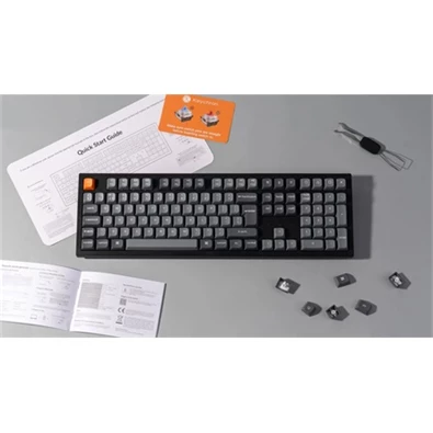 Keychron K10M-H3Z-HU K10 Max Bluetooth/USB HUN (Brown Switch) vezeték nélküli fekete mechanikus billentyűzet