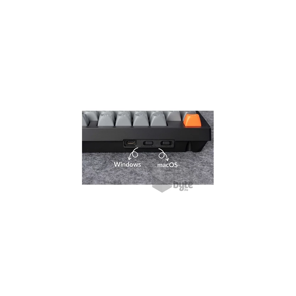 Keychron K10M-H3Z-HU K10 Max Bluetooth/USB HUN (Brown Switch) vezeték nélküli fekete mechanikus billentyűzet