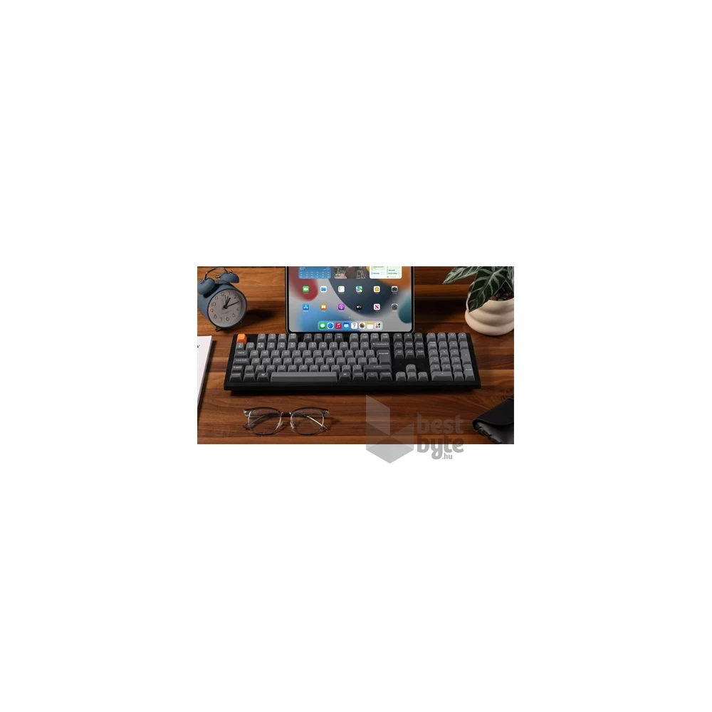 Keychron K10M-H3Z-HU K10 Max Bluetooth/USB HUN (Brown Switch) vezeték nélküli fekete mechanikus billentyűzet