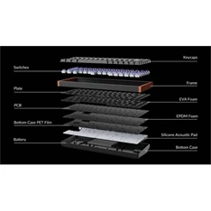 Keychron K2H-F1Z-HU K2 HE Bluetooth/USB HUN (magnetic Switch) vezeték nélküli mechanikus gamer billentyűzet