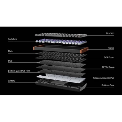 Keychron K2H-F1Z-HU K2 HE Bluetooth/USB HUN (magnetic Switch) vezeték nélküli mechanikus gamer billentyűzet