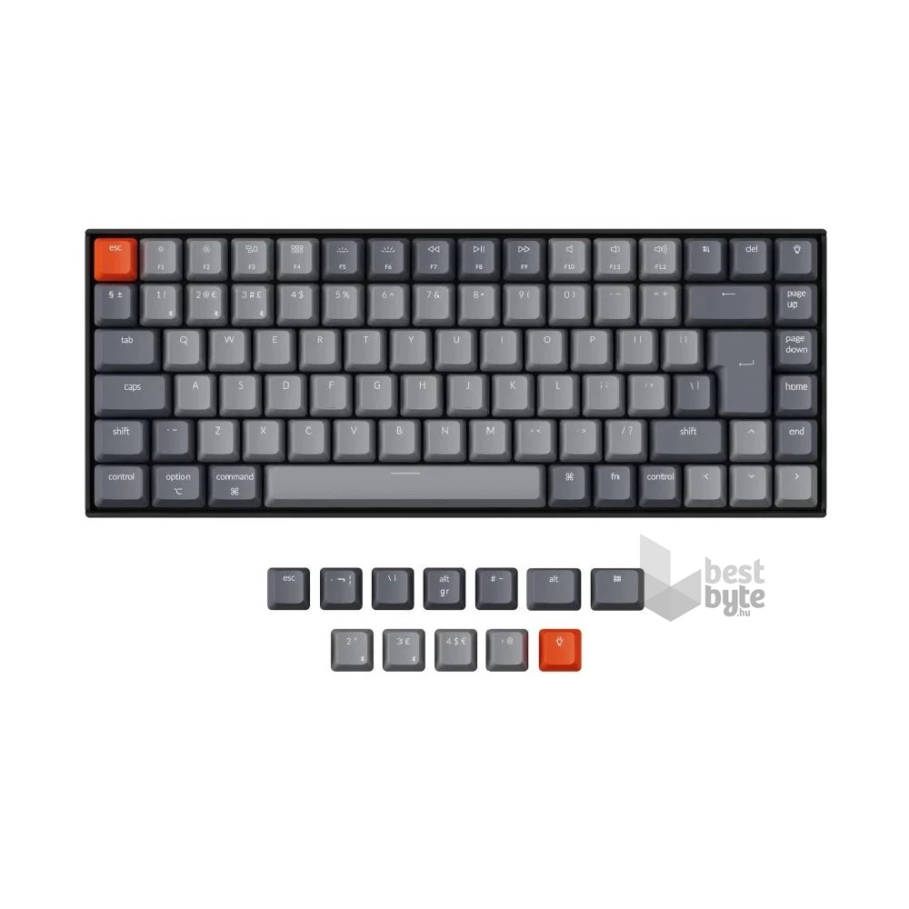 Keychron K2 magyar világosszürke billentyűkészlet