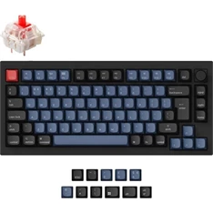 Keychron Q1-M1-UK Q1 V2 angol (Gateron G Pro Red Switch) fekete mechanikus billentyűzet Keychron Q1-M1-UK Q1 V2 angol (Gateron G Pro Red Switch) fekete mechanikus billentyűzet