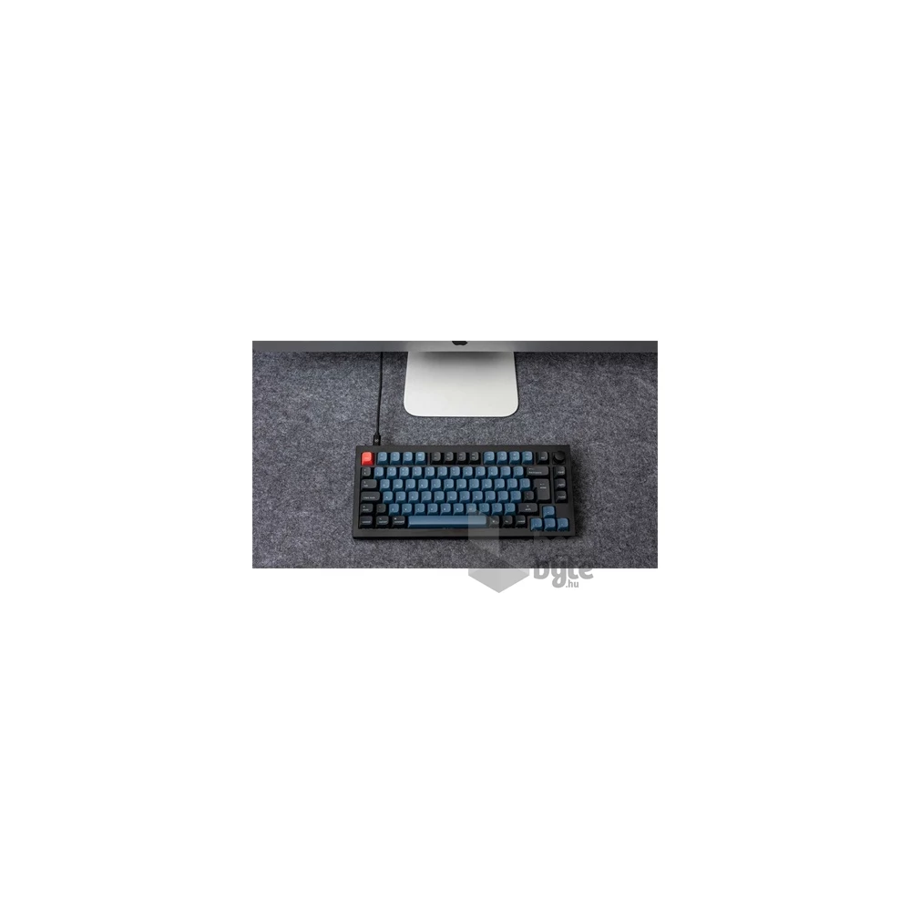 Keychron Q1-M1-UK Q1 V2 angol (Gateron G Pro Red Switch) fekete mechanikus billentyűzet