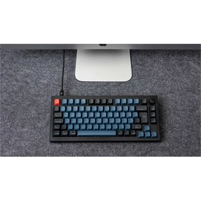 Keychron Q1-M1-UK Q1 V2 angol (Gateron G Pro Red Switch) fekete mechanikus billentyűzet