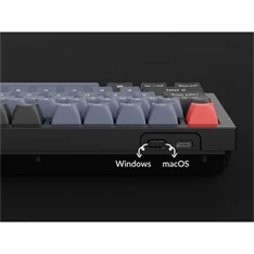 Keychron Q1-M1-UK Q1 V2 angol (Gateron G Pro Red Switch) fekete mechanikus billentyűzet