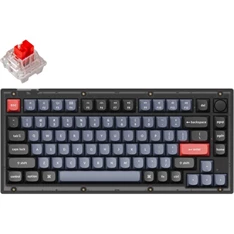 Keychron V1-C1-UK V1 UK angol (K Pro Red Switch) mechanikus fekete gamer billentyűzet Keychron V1-C1-UK V1 UK angol (K Pro Red Switch) mechanikus fekete gamer billentyűzet
