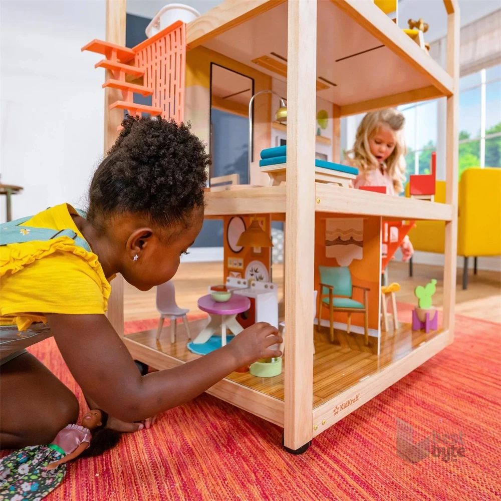 KidKraft Boho Naturals stílusos babaház