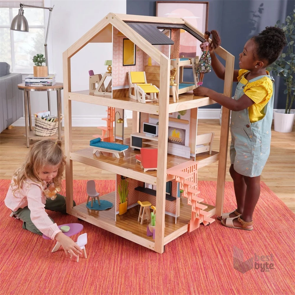 KidKraft Boho Naturals stílusos babaház