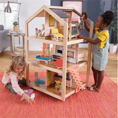 KidKraft Boho Naturals stílusos babaház