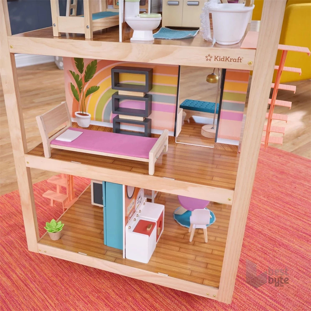 KidKraft Boho Naturals stílusos babaház