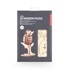 Kikkerland 3D fa puzzle, bagoly (GG107)