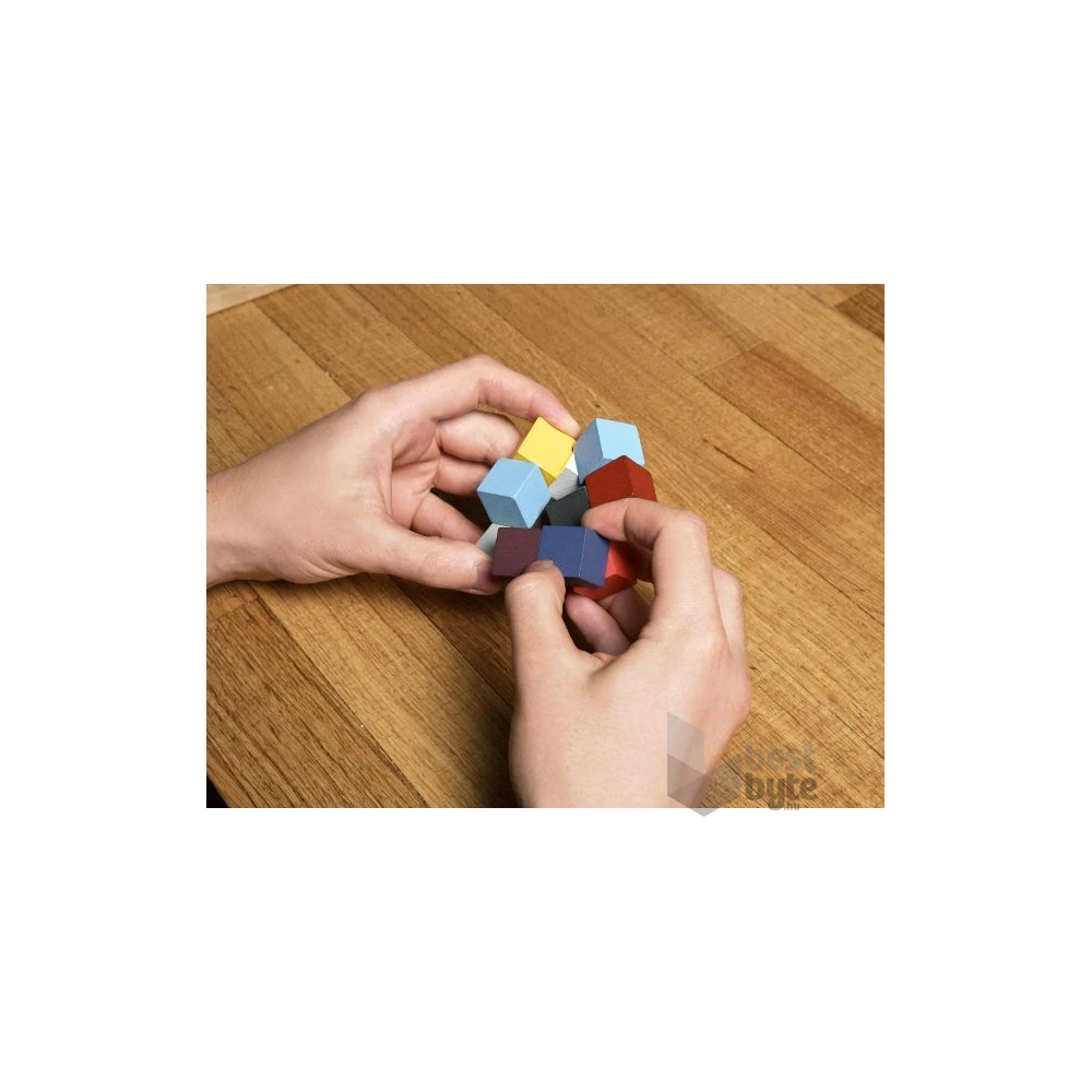 Kikkerland 3D kirakós kocka fából, gumis (GG165)