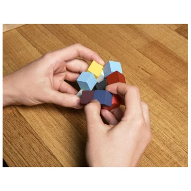 Kikkerland 3D kirakós kocka fából, gumis (GG165)