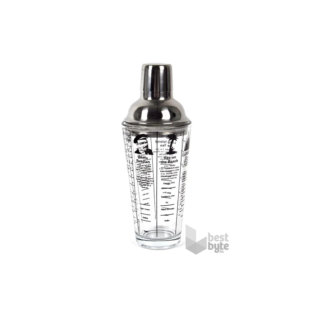 Kikkerland BA22 9x22cm 400ml koktél shaker