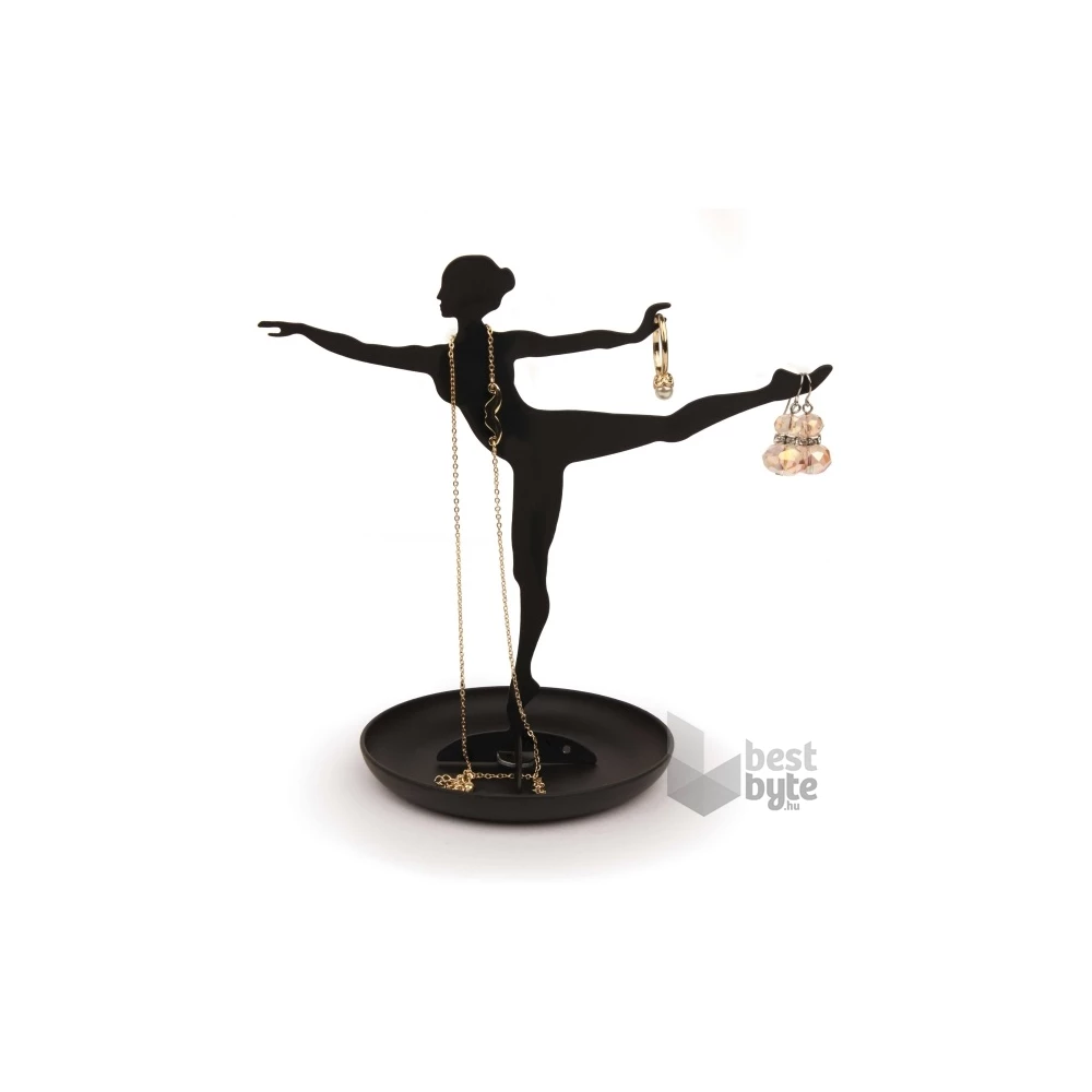 Kikkerland Ékszertartó állvány, ballerina, fekete (JK08)