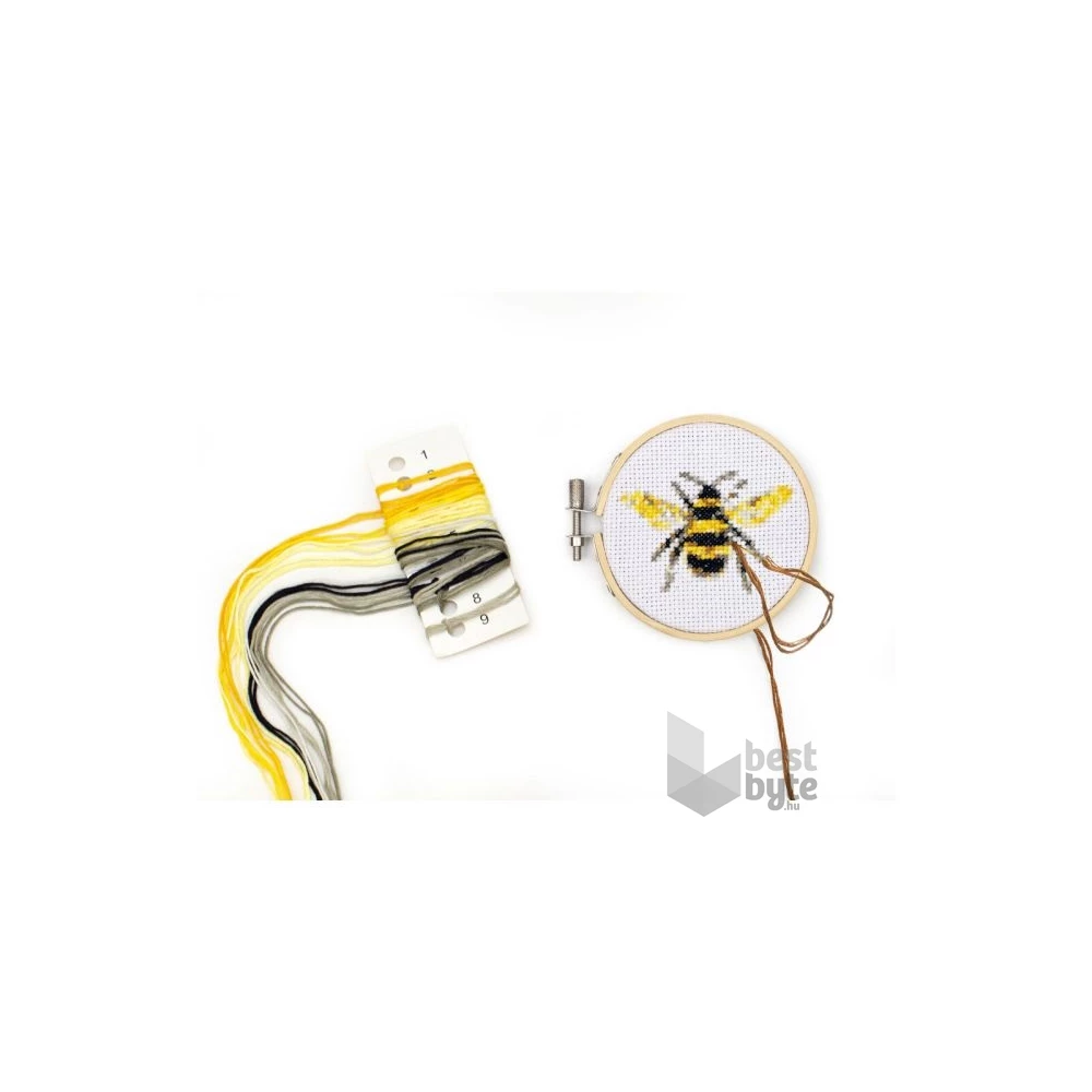 Kikkerland GG256 mini keresztszemes hímzés készlet - méhek