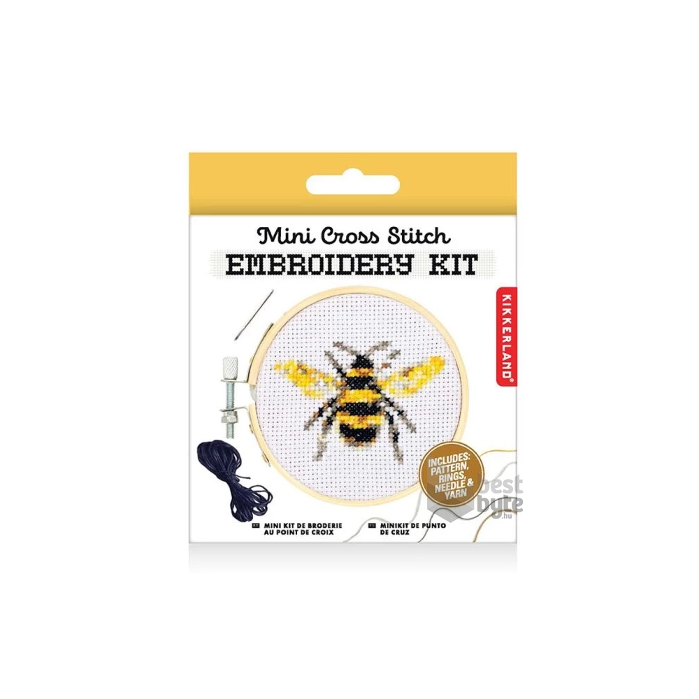 Kikkerland GG256 mini keresztszemes hímzés készlet - méhek