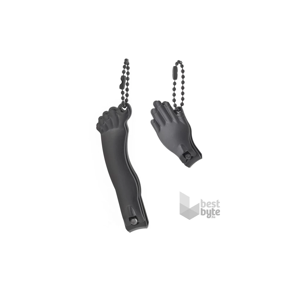 Kikkerland Kéz és láb formájú körömcsipesz szett, fekete (MN11BK)