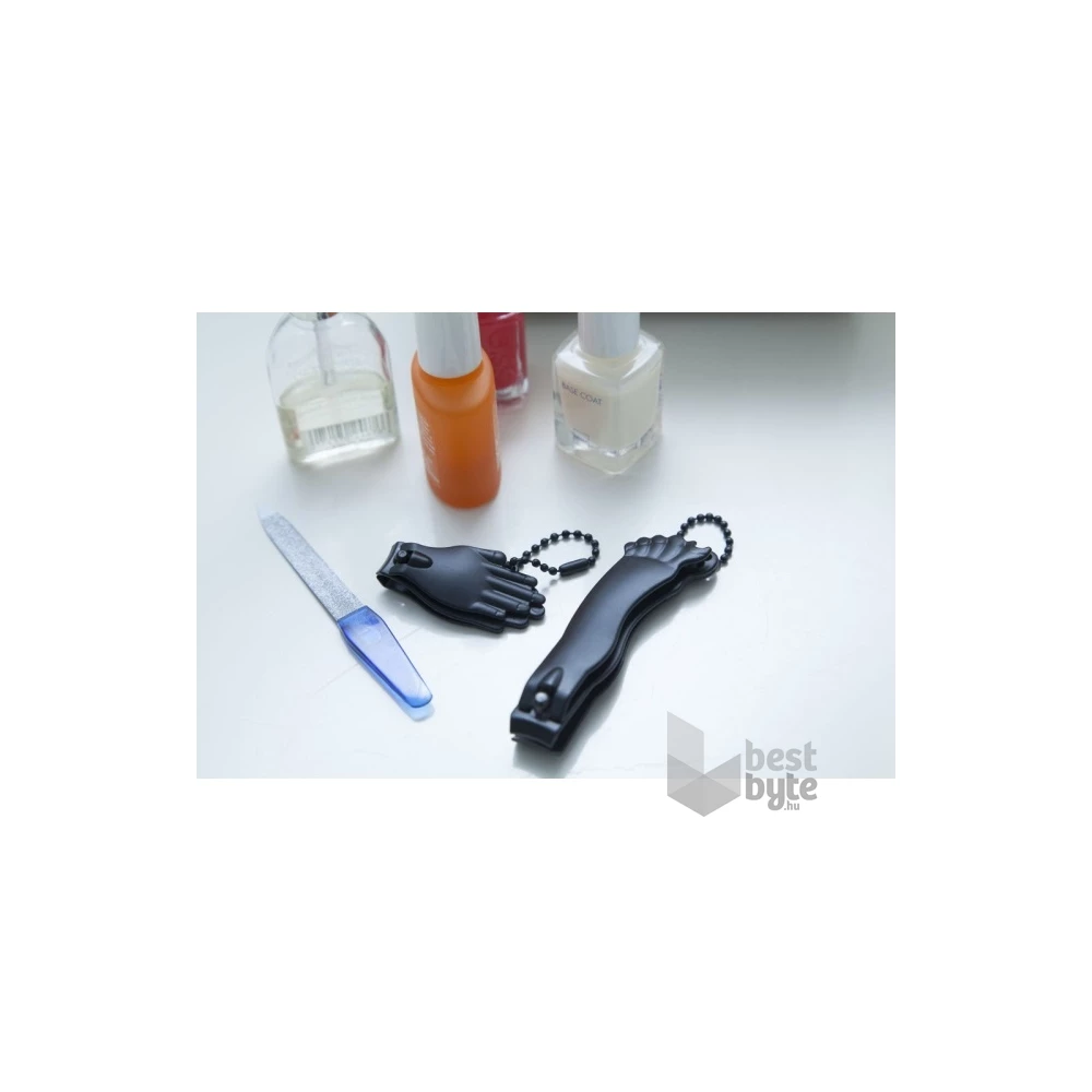 Kikkerland Kéz és láb formájú körömcsipesz szett, fekete (MN11BK)