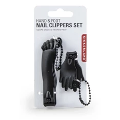 Kikkerland Kéz és láb formájú körömcsipesz szett, fekete (MN11BK)