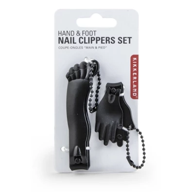 Kikkerland Kéz és láb formájú körömcsipesz szett, fekete (MN11BK)