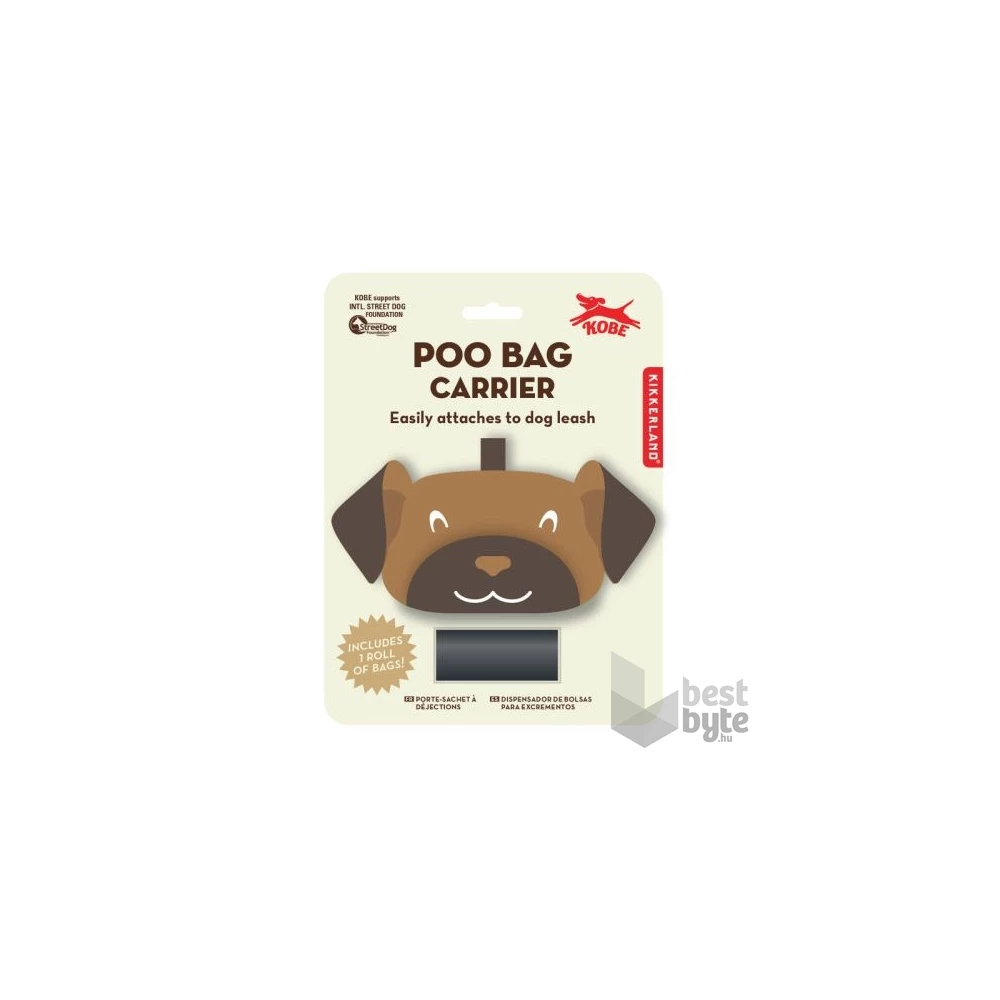 Kikkerland Kutyapiszok zacskó tartó, kutyás (DIG07)