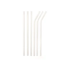 Kikkerland Szívószál üvegből, átlátszó, S/6 (CU278)