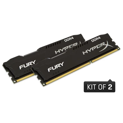 Kingston 16GB/2400MHz DDR-4 HyperX FURY fekete (Kit 2db 8GB) (HX424C15FB2K2/16) memória