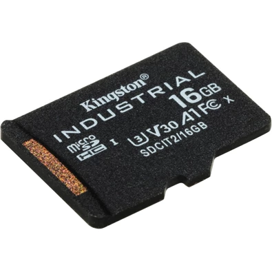 Kingston 16GB SD micro Industrial (SDHC Class 10 A1) (SDCIT2/16GB) memóriakártya + olvasó
