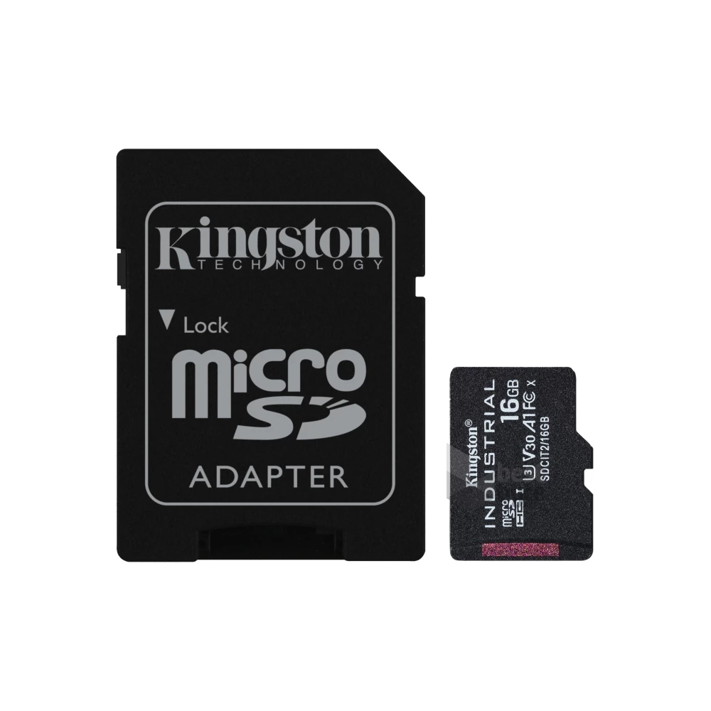 Kingston 16GB SD micro Industrial (SDHC Class 10 A1) (SDCIT2/16GB) memóriakártya + olvasó