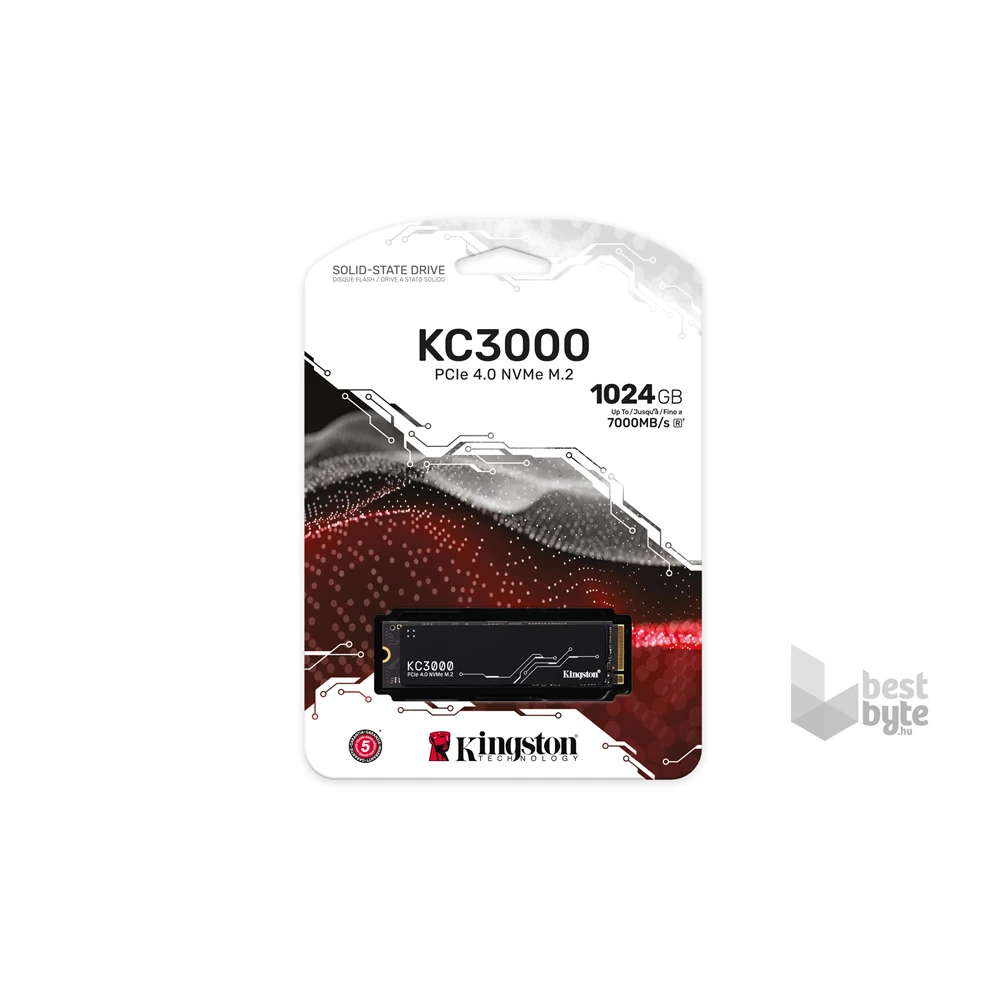 Kingston 1TB M.2 NVMe 2280 KC3000 (SKC3000S/1024G) SSD