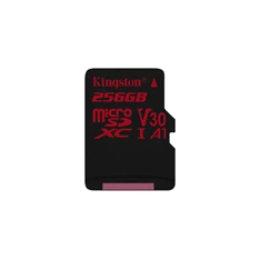 Kingston 256GB SD micro Canvas React (SDXC Class 10 UHS-I U3) (SDCR/256GBSP) memória kártya