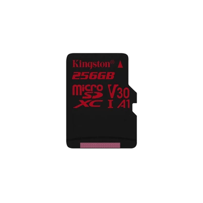 Kingston 256GB SD micro Canvas React (SDXC Class 10 UHS-I U3) (SDCR/256GBSP) memória kártya