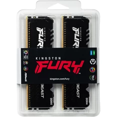Kingston 32GB/3000MHz DDR-4 (Kit of 2) 1Gx8 FURY Beast RGB (KF430C15BB1AK2/32) memória
