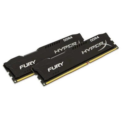 Kingston 32GB/3200MHz DDR-4 HyperX FURY fekete (Kit 2db 16GB) (HX432C18FBK2/32) memória