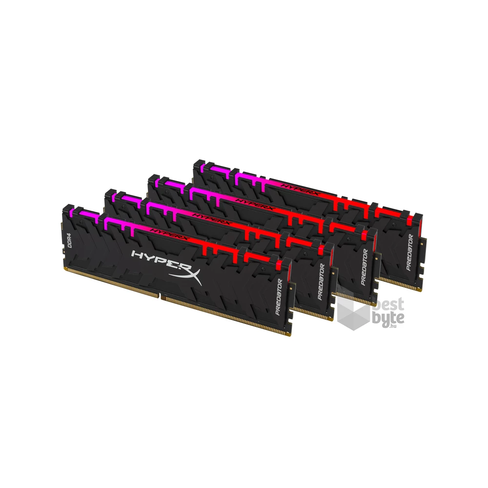 Kingston 32GB/3200MHz DDR-4 HyperX Predator RGB XMP (Kit! 4db 8GB) (HX432C16PB3AK4/32) memória