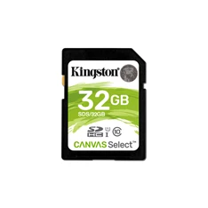 Kingston 32GB SD Canvas Select 80R (SDHC Class 10 UHS-I) (SDS/32GB) memória kártya