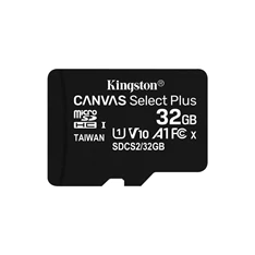 Kingston 32GB SD micro Canvas Select Plus (SDHC Class 10 A1) (SDCS2/32GBSP) memória kártya