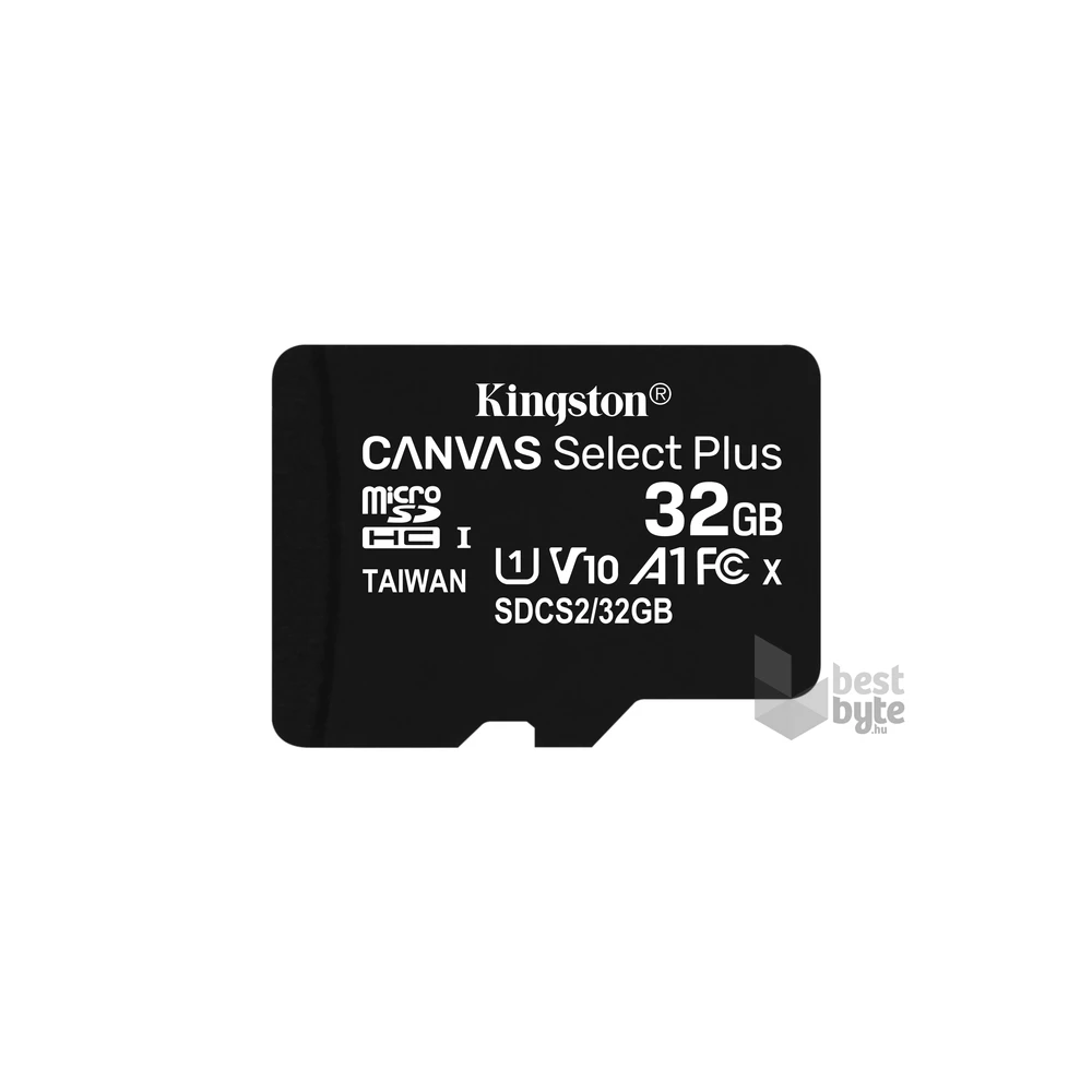 Kingston 32GB SD micro Canvas Select Plus (SDHC Class 10 A1) (SDCS2/32GBSP) memóriakártya