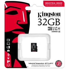 Kingston 32GB SD micro Industrial (SDHC Class 10 A1) (SDCIT2/32GBSP) memória kártya