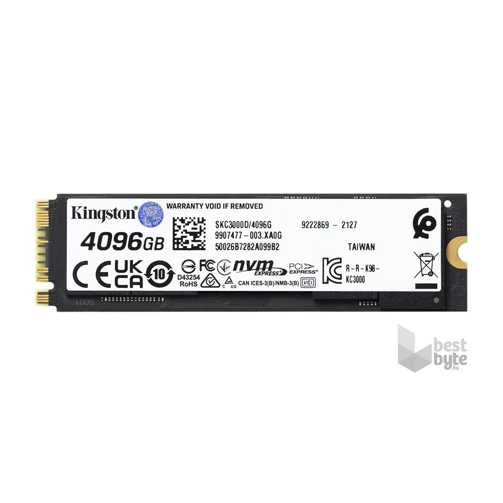 Kingston 4TB M.2 NVMe 2280 KC3000 (SKC3000D/4096G) SSD