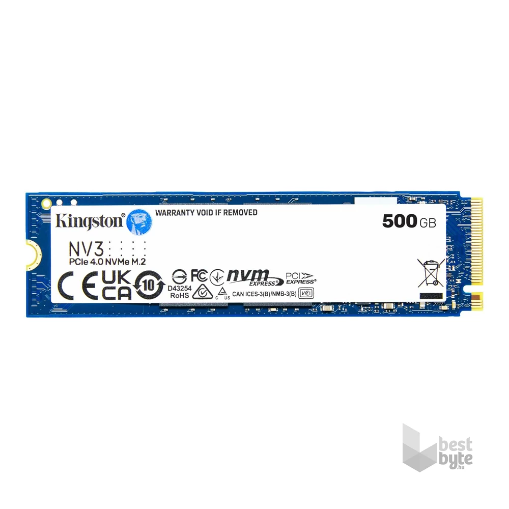 Kingston 500GB M.2 NVMe 2280 PCIe 4.0 NV3 (SNV3S/500G) SSD