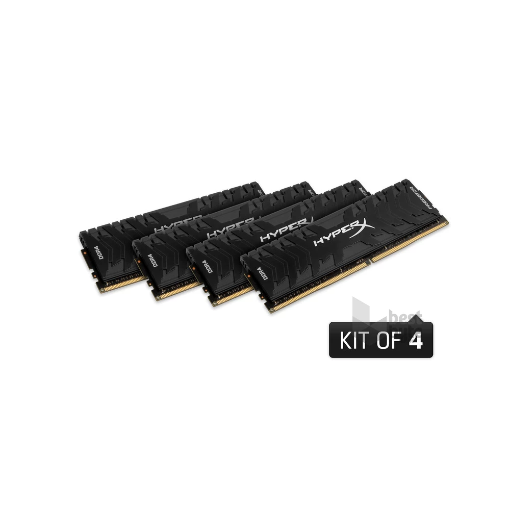Kingston 64GB/3333MHz DDR-4 HyperX Predator XMP (Kit! 4db 16GB) (HX433C16PB3K4/64) memória